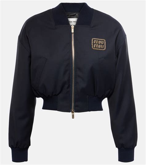 miu miu pink bomber jacket|Miu Miu Jackets for Women .